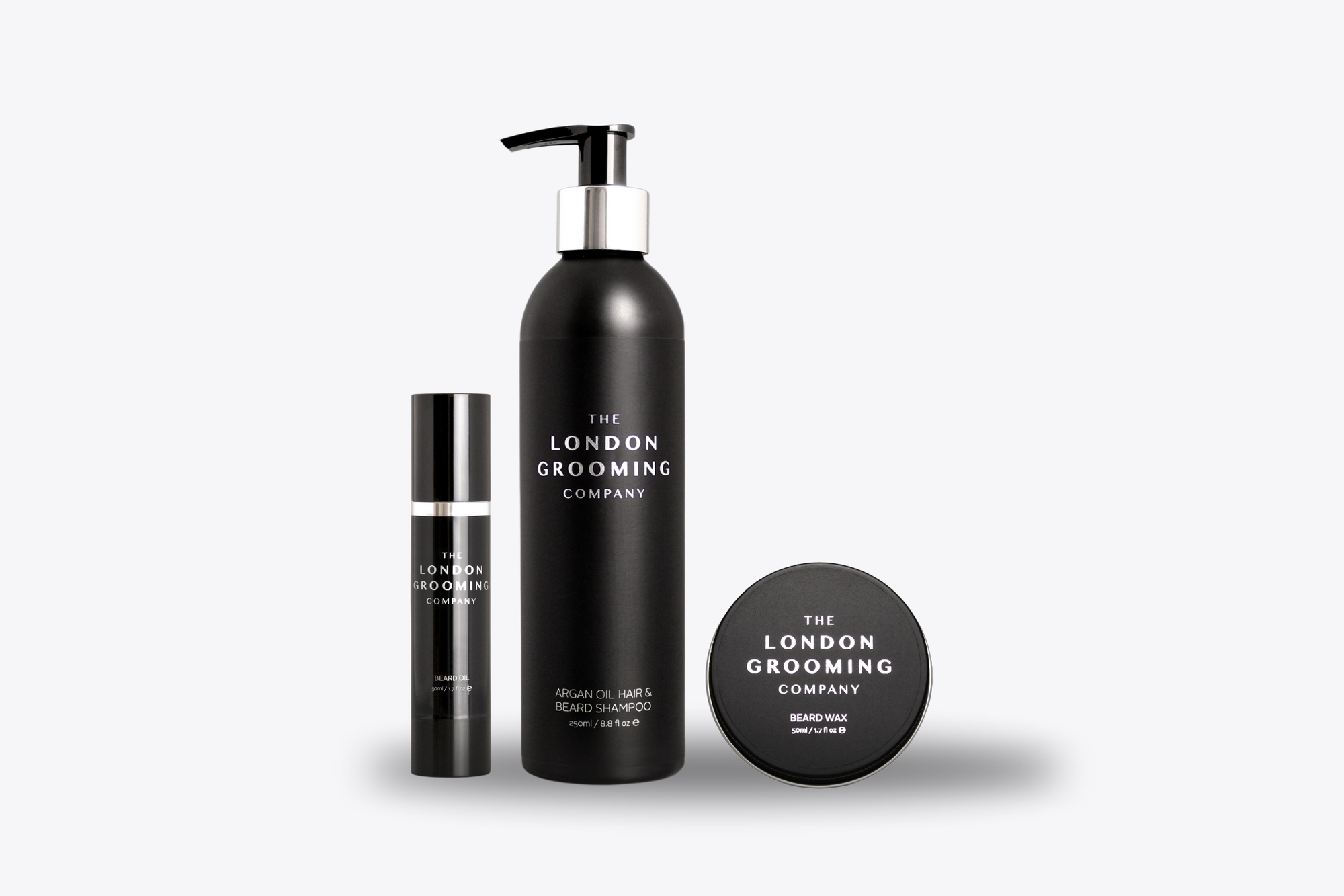 New! Zestaw do pielęgnacji brody – Argan Beard Shampoo 250 ml + Beard Oil 50 ml + Beard Wax 50 ml